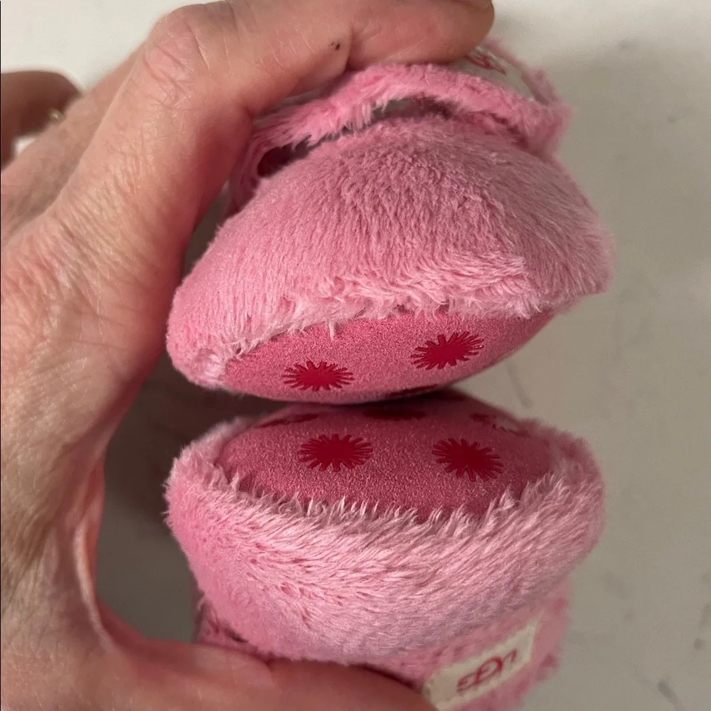 UGG Bixbee Bootie Fuzzy Pink Bloom Baby Slippers Size 0/1